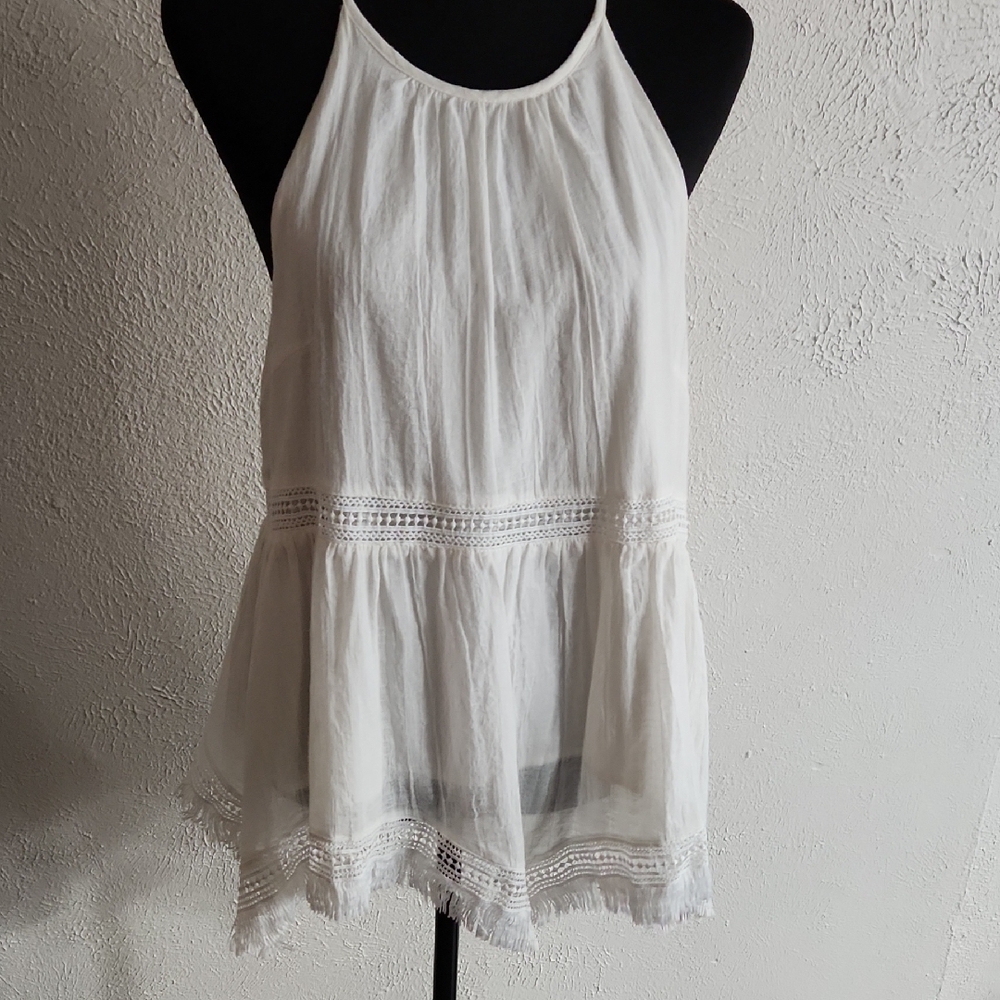 Doe & Rae Cream Halter Top